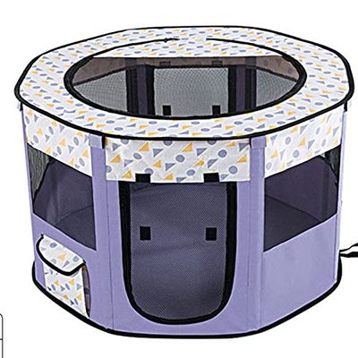 Foldable Dog Kennel and Playpen for Small Dogs, Dream Purple