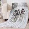 Kids' 3D Husky Dog Plush Blanket, 100 x 130 cm view 2