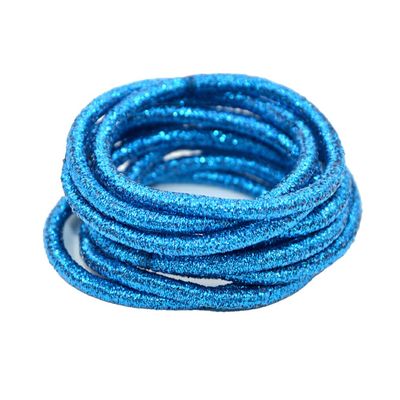 vreplrse 10-Count Glitter Hair Ties, Stretchable Ponytail Holders, Legion Blue