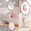 KOBI Fala Children's Bed with Guard Rail, 140 x 70 cm, White, with Mattress view 2
