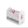 KOBI Fala Children's Bed with Guard Rail, 140 x 70 cm, White, with Mattress view 3