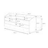 KOBI Fala Children's Bed with Guard Rail, 140 x 70 cm, White, with Mattress view 4