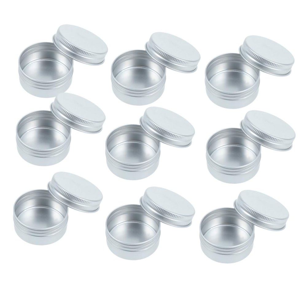 Beatifufu 20 mL Aluminum Cosmetic Jars with Screw Lids, 20-Pack