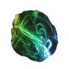 Glow-in-the-Dark Splatter Neon Shower Cap for Women, Reusable, for Long Hair, Double-Layer, Elastic Band view 2