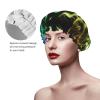 Glow-in-the-Dark Splatter Neon Shower Cap for Women, Reusable, for Long Hair, Double-Layer, Elastic Band view 4