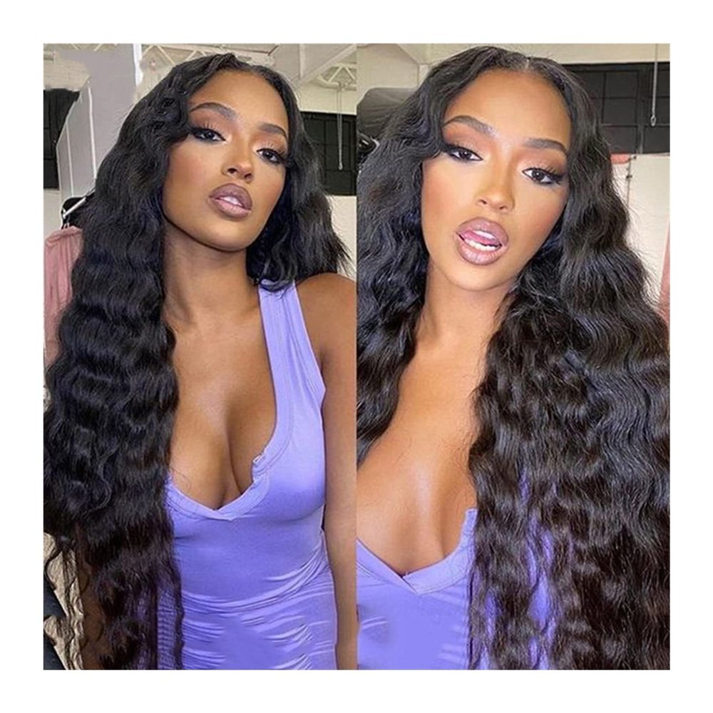 Women’s 8–30 Inch 150% Density 13x4 Transparent Lace Frontal Loose Deep Wave Remy Brazilian Human Hair Wig