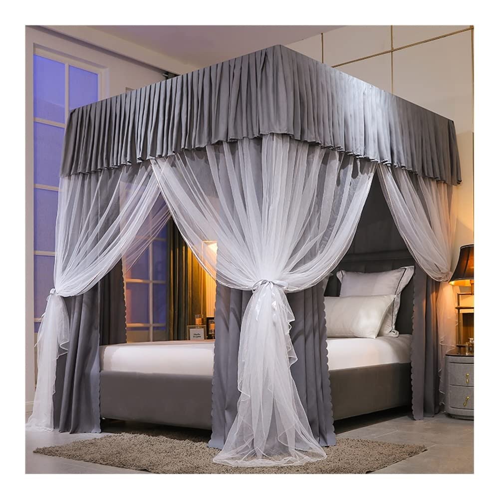 BUJOG 1.8 m/6 ft Bed Canopy, King-Size Bed Mosquito Net, Princess-Style, Style 5