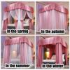 BUJOG 1.8 m/6 ft Bed Canopy, King-Size Bed Mosquito Net, Princess-Style, Style 5 view 4