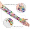GAIREG Word Kiss Yellow Arm Sleeves with Thumb Holes, Colorful Flowers-1 view 3