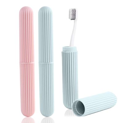 DHSWNNG Toothbrush Case Set, 2-Pack, Pink + Green