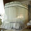 Luxury Palace Bed Canopy Mosquito Net, Floor-to-Ceiling, U-Rail Enclosure, with Mounting Bracket, Sturdy (Color: A1, Size: 150 x 200 x 215 cm) view 3