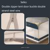 BUJOG Pop-Up Mosquito Net Bed Canopy, Foldable Travel Net, Double-Zip Camping Tent Net, Balloon Gray, 1.8 x 2.0 m view 3