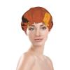Double-Layer Waterproof Shower Cap with Tree, Giraffe and Elephant Design view 3