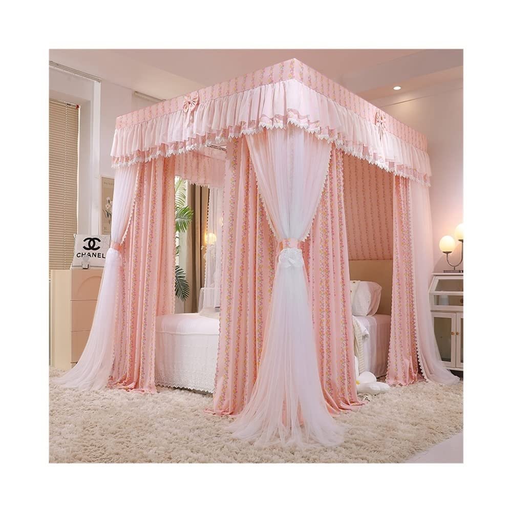 BUJOG Princess-Style Bed Canopy Curtain, Decorative Mosquito Net