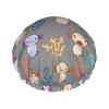 Axolotl Shower Cap, Cute Pickles, Reusable, Waterproof, Double-Layer view 1