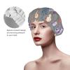 Axolotl Shower Cap, Cute Pickles, Reusable, Waterproof, Double-Layer view 3