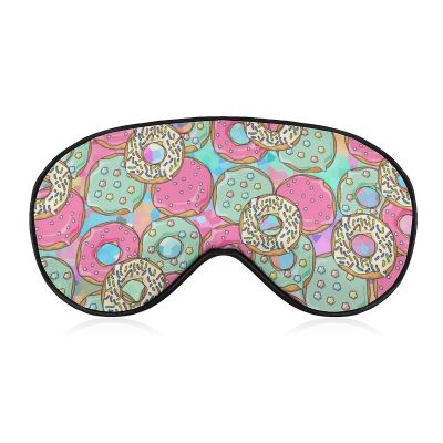 Colorful Donut Sleep Mask, Adjustable Blackout Eye Cover