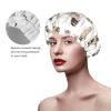 Color10 Peacock Reusable Shower Cap for Women and Girls, Long Hair, Double-Layer, Waterproof, 1 Pack view 3