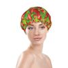 Red Strawberry Stack Cute Honey Bee Shower Cap for Women view 2