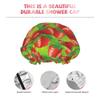 Red Strawberry Stack Cute Honey Bee Shower Cap for Women view 4