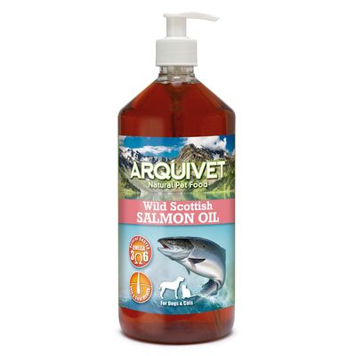 Arquivet Scottish Salmon Oil, 1 Liter, for Dogs and Cats