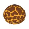 Giraffe Print Shower Cap for Women, Reusable, Elastic, Double Waterproof view 1