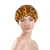 Giraffe Print Shower Cap for Women, Reusable, Elastic, Double Waterproof view 3