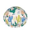 Cactus Shower Cap, Sunflower Design, Reusable Double-Layer Waterproof Cap for Women with Long Hair, 1-Pack view 1