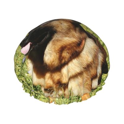 German Shepherd Double-Layer Waterproof Reusable Shower Cap