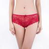 Women's Cotton Lace Panties, Red, Size 46 view 2