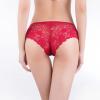Women's Cotton Lace Panties, Red, Size 46 view 4
