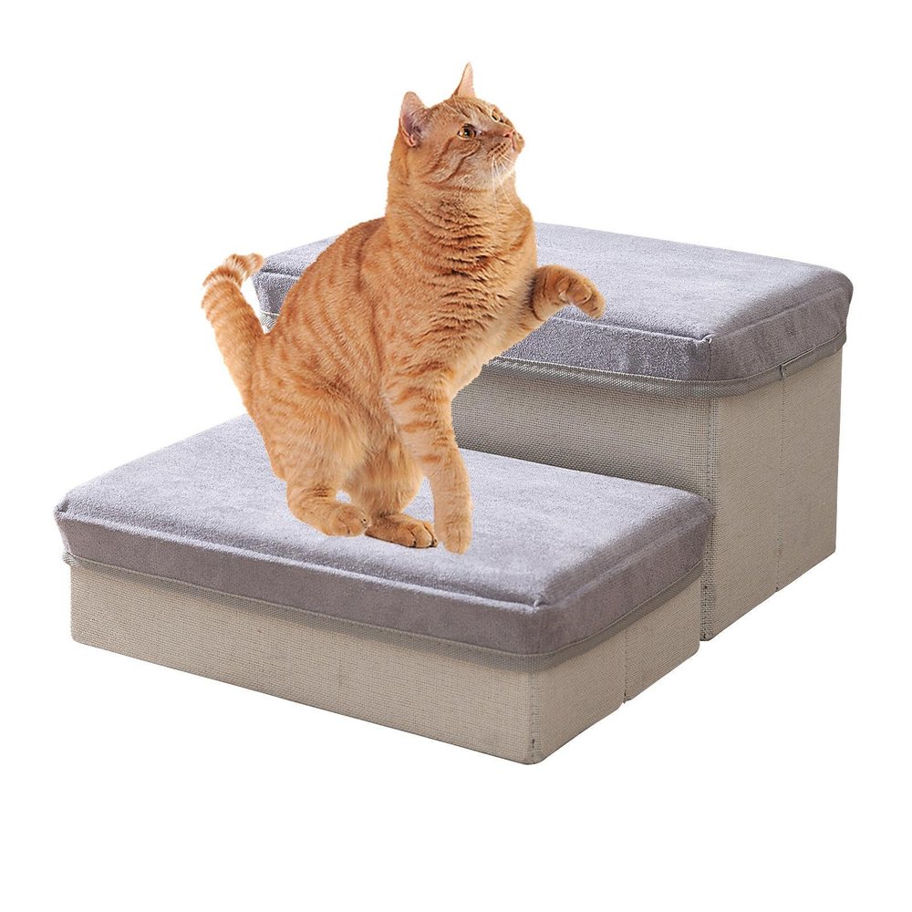 Home Couch Dog Steps | Non-Slip, Portable, Folding Pet Ramp Stairs