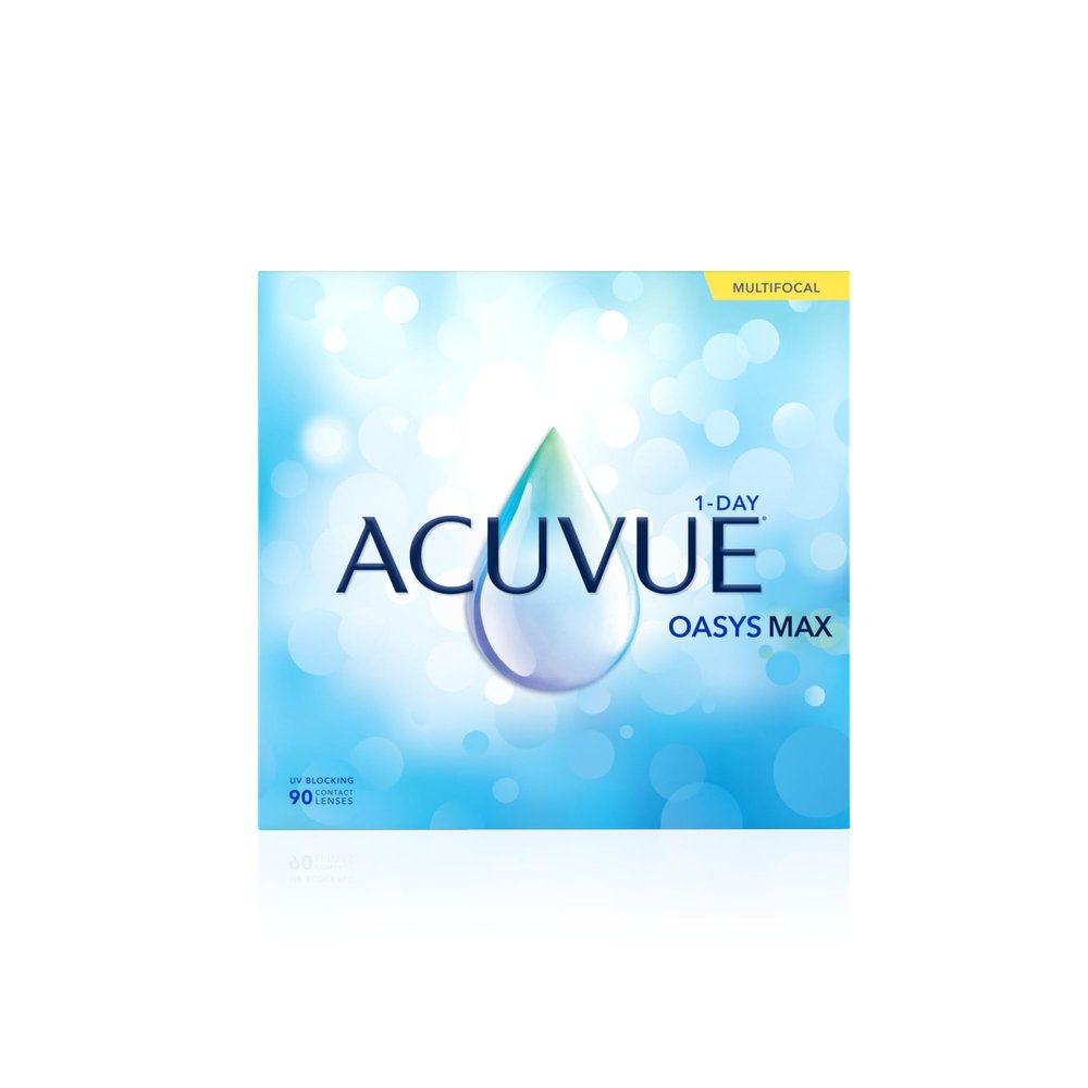 ACUVUE OASYS MAX 1-Day MULTIFOCAL Daily Contact Lenses, 90 Pack, -5.25 D, BC 8.4