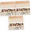 Beavorty 6-Piece Handheld Comb Set for Women, Anti-Static Acetate Hair Combs with Marble and Leopard Patterns for Home and Travel view 1