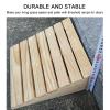 Threshold Ramp for 7–15 cm Doors, Portable Wooden Wheelchair and Curb Ramp, Non-Slip, 35 × 38.8 × 14 cm view 4