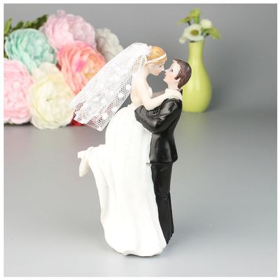 Uteruik Bride and Groom Cake Topper Statue, Wedding Cake Decoration (#A)