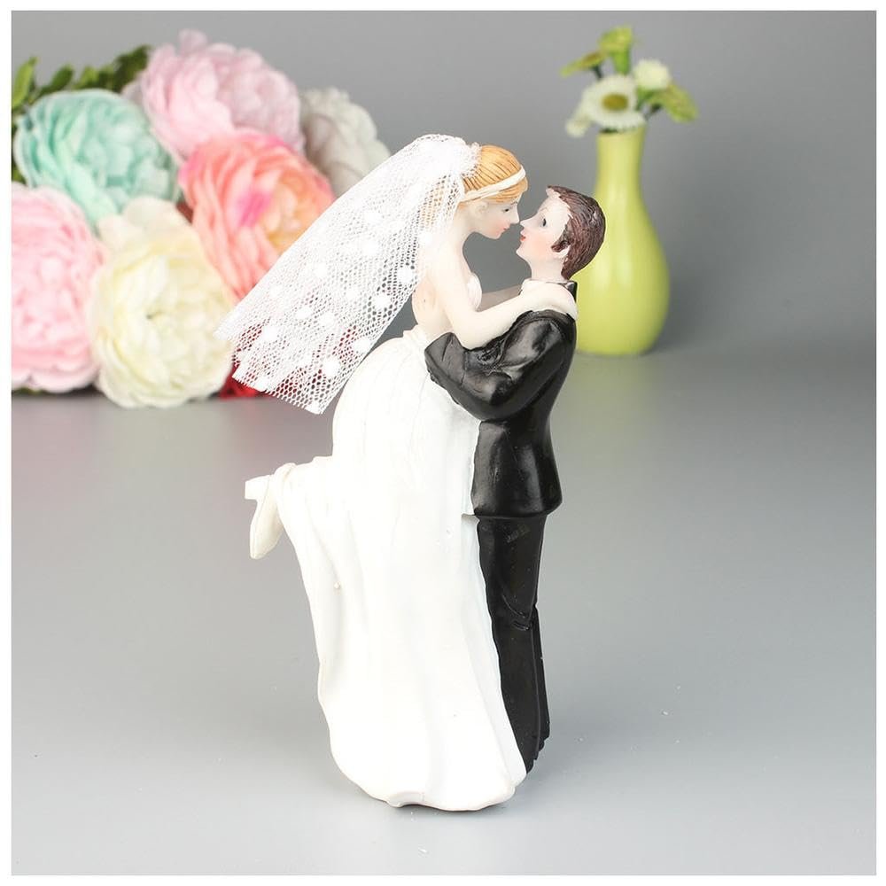 Uteruik Bride and Groom Cake Topper Statue, Wedding Cake Decoration (#A)