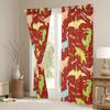 Dinosaur Cartoon Jungle Animal Watercolor Curtains, Cute Dino Room-Darkening Curtains for Boys and Girls, Kawaii Printed Window Treatments, 2 Panels, 55 W x 102 L in view 3
