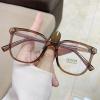 NOVESIXTDAT Oversized Blue-Light-Blocking Reading Glasses for Women and Men, Brown, +2.50 view 1