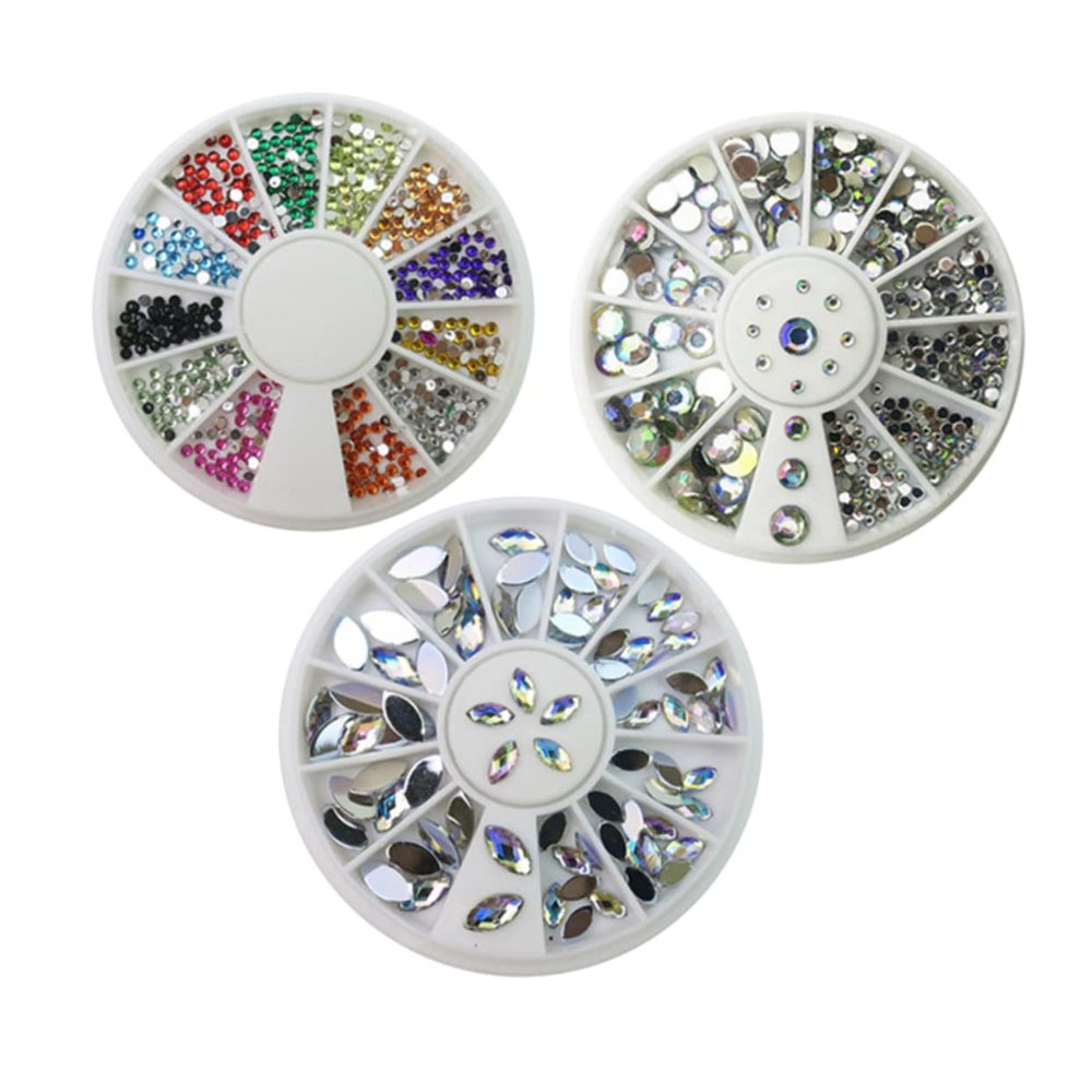 Resin Nail Art Turntables for DIY, 3 Pieces