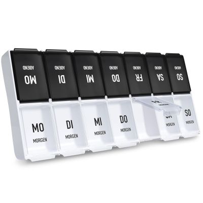 AUVON 7-Day Pill Organizer, Morning and Evening, Large Compartments, BPA-Free