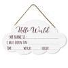 Ymaotrade Blank Wooden Baby Name Sign, Hello World Newborn Announcement Photo Prop view 1