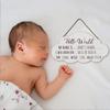Ymaotrade Blank Wooden Baby Name Sign, Hello World Newborn Announcement Photo Prop view 3