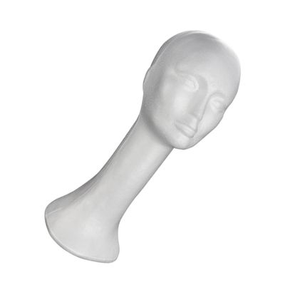 Beavorty White Foam Mannequin Head and Stand for Wigs and Glasses