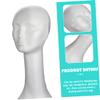 Beavorty White Foam Mannequin Head and Stand for Wigs and Glasses view 2