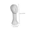 Beavorty White Foam Mannequin Head and Stand for Wigs and Glasses view 3
