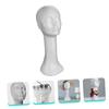 Beavorty White Foam Mannequin Head and Stand for Wigs and Glasses view 4