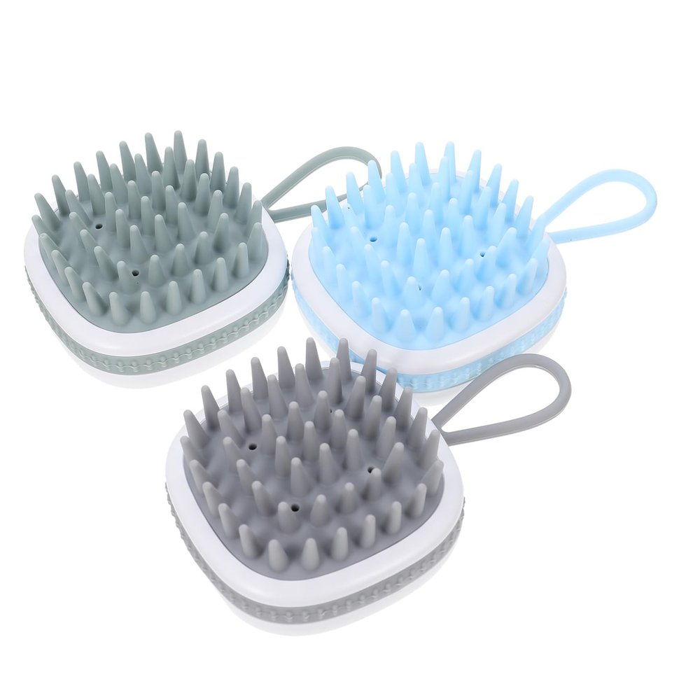 FOMIYES 3-Piece Silicone Scalp Massage Brush, Exfoliating Brush for Shower and Body, Portable, for Boys, Girls, and Adults