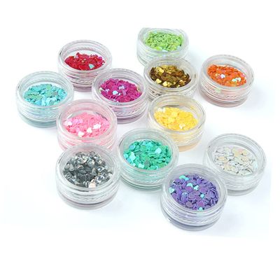 Beavorty Nail Art Heart Glitter Sequins, Holographic Nail Flakes