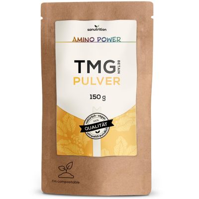 TMG Powder | 150 g Pouch | Pure Anhydrous Trimethylglycine (Betaine) | Homocysteine Metabolism | Vegan | Lab-Tested